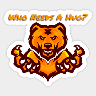 Bear Hug - Orange Sticker